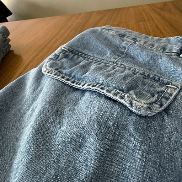 Frame Jeans Size 30 Relaxed Cargo Mid Waist Straight Leg Medium Light Wash - Picture 6 of 12